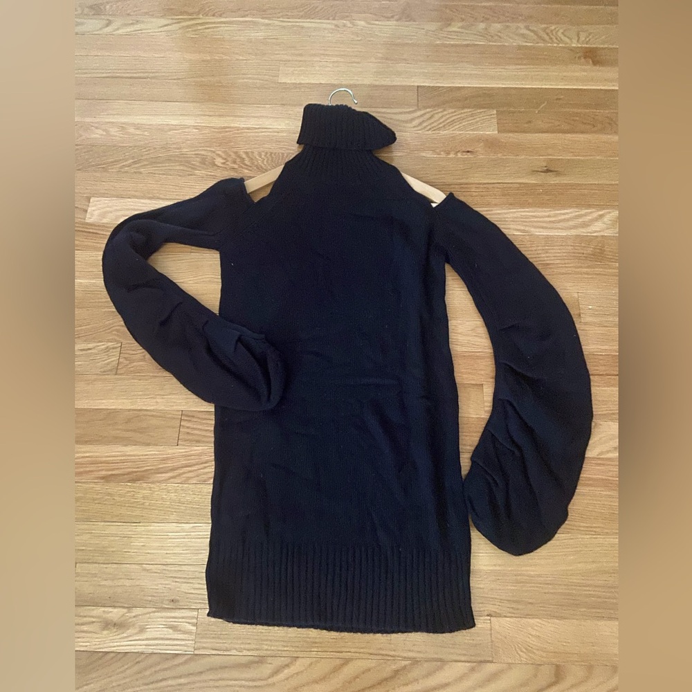 DKNY NYC Womens Black Sweater Dress Lamb Wool Blend Soft S NEW NWOT
